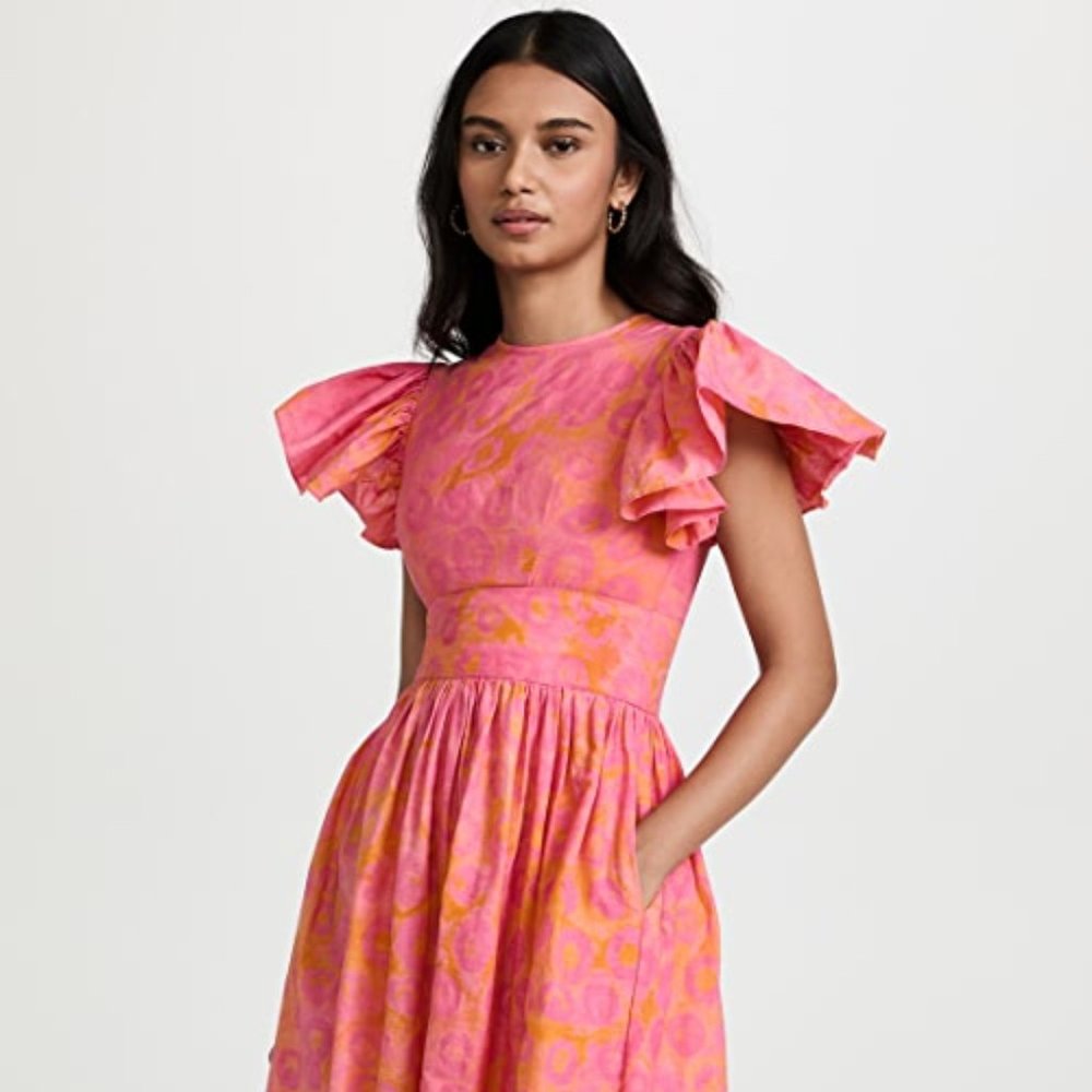 SIKA Flutter Sleeve Midi Dress - NWT